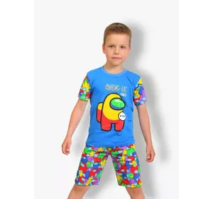 Летний комплект для мальчика футболка+шорты с принтом Among Us кулир