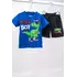Летний комплект для мальчика футболка+шорты Динозавр стрейч-кулир
