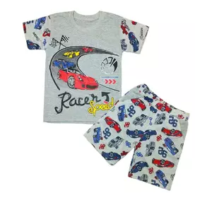 Летний комплект для мальчика футболка+шорты Racer Speed кулир