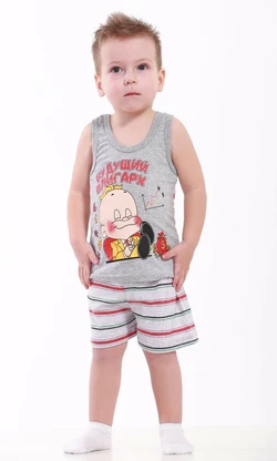 Комплект летний борцовка+шорты для мальчика кулир