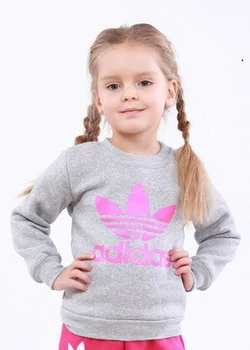 Детская толстовка с принтом Adidas для девочки трехнить