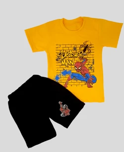 Летний комплект для мальчика футболка+шорты SpiderMan кулир