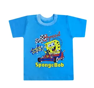 Детская стильная футболка с рисунком Спанч Боб для мальчика интерлок