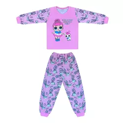 Детская цветная пижама для девочки с принтом LOL начес