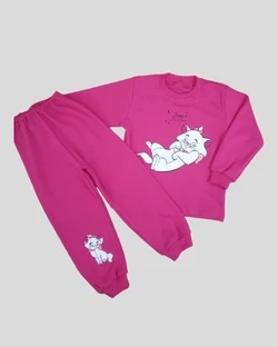 Детская цветная пижама для девочки Кошка Мари интерлок
