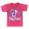 Футболка детская для девочки принт TikTok кулир 98-104