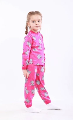 Детская цветная пижама для девочки кулир