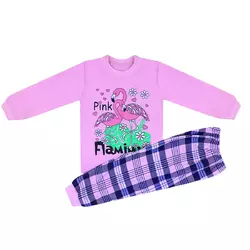 Пижама детская для девочки Фламинго начес