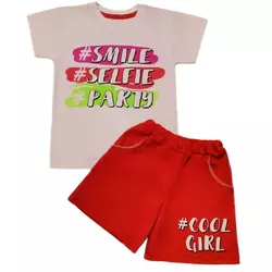Комплект детский Cool girl футболка+шорты стрейч-кулир