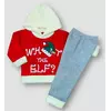 Новогодний костюм для мальчика на флисе с принтом What the Elf