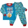 Стильная детская пижама с принтом для мальчика интерлок-пенье 2-3 года