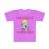Цветная детская футболка с принтом Мамине сонечко для девочки кулир