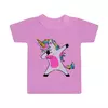 Детская цветная футболка для девочки с принтом Единорог кулир