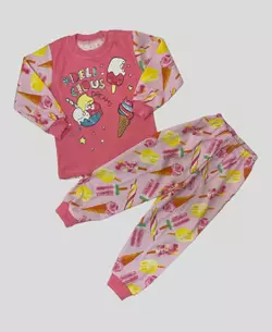 Пижама детская для девочки с принтом Deli Clous интерлок-пенье