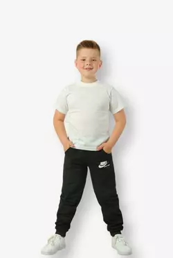 Подростковые штаны спортивные с принтом двунитка