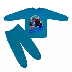 Яркая детская пижама для мальчика с принтом Blaze интерлок