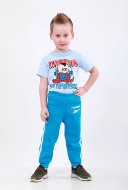 Детские теплые штаны для мальчика трехника с начесом
