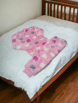 Пушистая детская пижама для девочки Котик