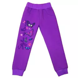 Детские штаны с накатом Бабочки для девочки Двунить