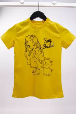 Подростковая футболка для девочки с принтом кулир