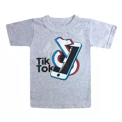 Детская футболка с принтом Tik Tok для мальчика кулир