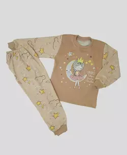 Пижама детская для девочки с принтом Принцесса интерлок-пенье