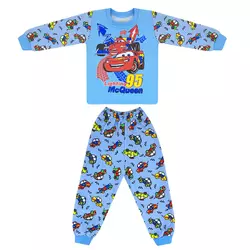 Тёплая детская цветная пижама для мальчика с рисунком Маквин начес