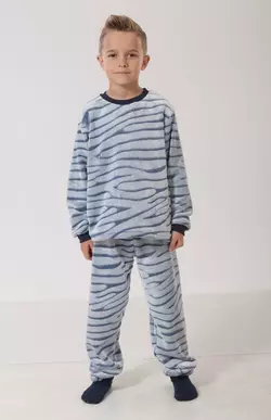 Пижама подростковая махровая для мальчика 6-10 лет велсофт