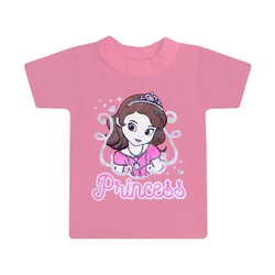 Цветная детская футболка Принцесса для девочки кулир