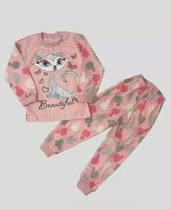 Пижама детская для девочки с принтом Beautiful интерлок-пенье 2-3 года