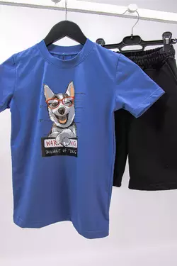 Детский комплект для мальчика подростка футболка+шорти на лето