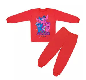 Детская яркая пижама для девочки Пони интерлок 1-2 года