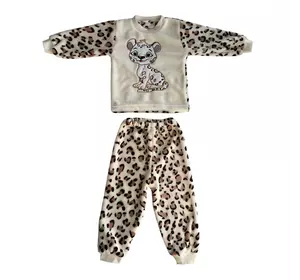 Пижама махровая детская леопардовая