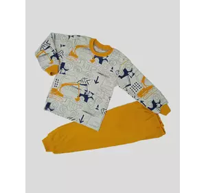 Детская пижама для мальчика Строитель интерлок-пенье