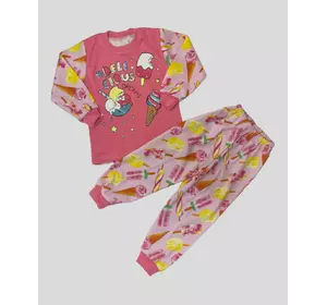 Пижама детская для девочки с принтом Deli Clous интерлок-пенье
