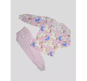 Детская пижама для девочки Единорожки интерлок-пенье