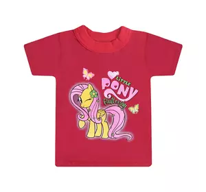 Детская цветная футболка с рисунком Пони для девочки кулир