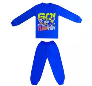Детская однотонная пижама для мальчика Щенячий патруль интерлок