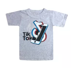 Детская футболка с принтом Tik Tok для мальчика кулир