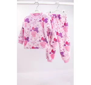 Пушистая детская пижама для девочки Цветочки