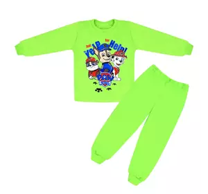 Детская цветная пижама с рисунком Щенячий патруль для мальчика интерлок 1-2 года