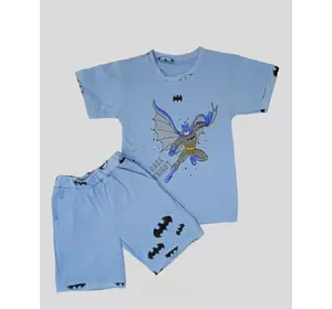 Летний комплект для мальчика футболка+шорты Бетмен кулир