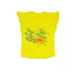 Детская футболка для девочки с вышивкой интерлок
